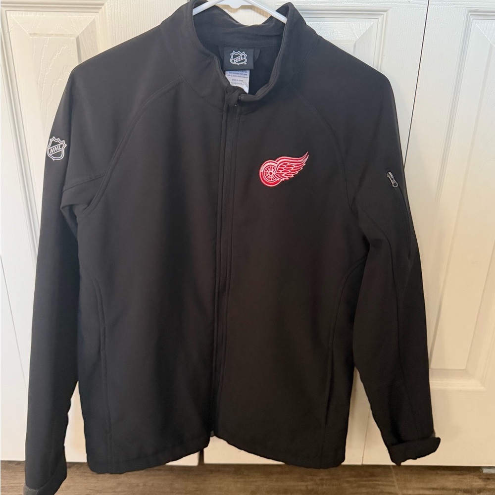 Youth NHL Detroit Red Wings Black Zip Jacket Size L (14/16)